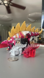 mini stegoslidon stegozord dinozord abaranger dinothunder Brachiosaurus Süper Sentai fırın güç korucular dino gök gürültüsü 3d print model - Mito3D