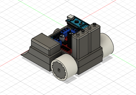 mini sumo autonomous robot 3d print model - Mito3D
