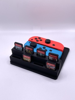 mini switch game holder tray nintendo gaming station 3d print model - Mito3D