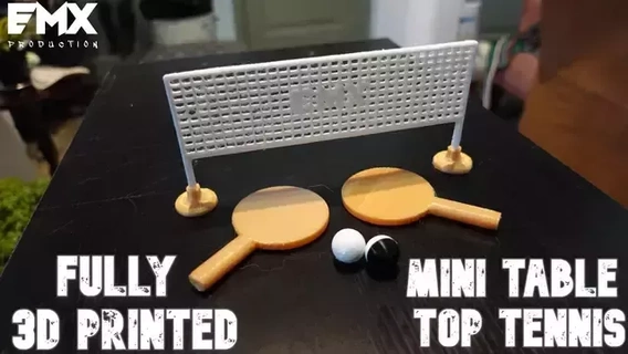 mini table top tennis tannis fun toys sports indoor 3d print model - Mito3D
