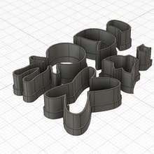 mini thinkerbell fondan kesici çeşitli parçalar 3d print model - Mito3D