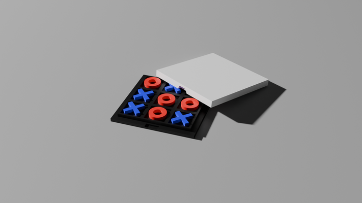 mini tic tac toe jogo velha jogos tabuleiro brinquedos 3d print model - Mito3D