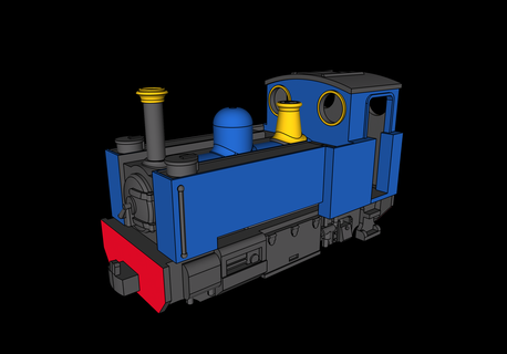 mini vale necessário estilo loco corpo 009 oo9 vapor locomotiva 3d print model - Mito3D