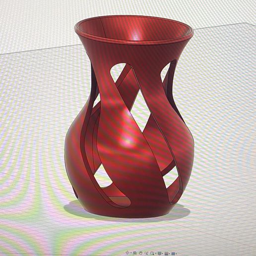 Mini Vase m1 Architektur Modus modern verdrehte texturiert spiralisiert 3D print model - Mito3D