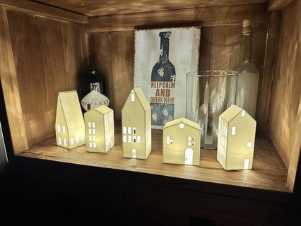 mini versione Natale tè luce Casa decorazione villaggio guidato casa arredamento Villetta natale luci armonia i regali impostato candela lampada minuscolo case 3d print model - Mito3D