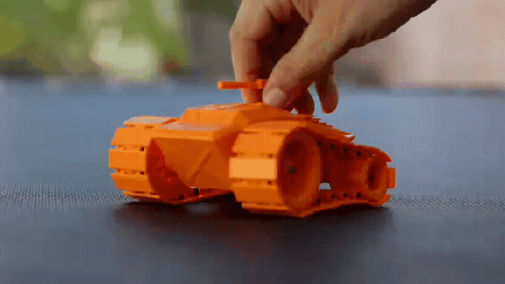 mini guerra tanque flexi impressão auto modelo animal Véspera carro rc brinquedo 3d print model - Mito3D