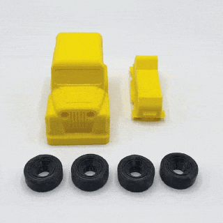 mini wrangler jeep offroader offroad toy toycar macchinina giocattolo design car classic 3d print model - Mito3D