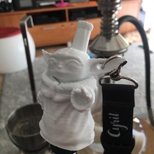 mini yoda Düse baby gadget bong hooka Wasser Rohr diamond design mini-yoda 3d print model - Mito3D