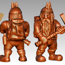 miniature - dwarf miner 2 2017 game toy accessories sigmar rpg pathfinder mordheim frostgrave dwarves dwarfs dungeons dragons dnd age 3d print model - Mito3D