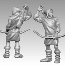 miniatura - umana archer 2 2017 gioco giocattoli accessori di warband da tavolo rpg soldato pathfinder mordheim in frostgrave dnd freccia arciere 3d print model - Mito3D