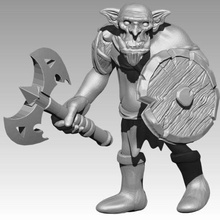 miniature - orc 1 2017 game toy accessories warhammer wargaming wargame warband wagh troll tabletop rpg pathfinder ork mordheim miniwargaming heroic goblin frostgrave fantasy 28mm 28 mm 3d print model - Mito3D