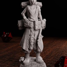 miniature - post apocalyptic zombie girl 3d print model - Mito3D