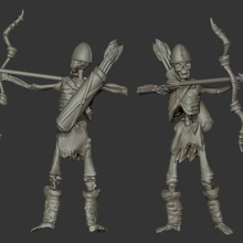 miniatura - esqueleto arqueiro em heróica escala de 2016 jogo brinquedo warhammer fantasy 40k 40000 warhammer40k wargaming wargame mortos-vivos mesa rpg jogos tampo sigmar miniaturas masmorras e dragões o 3d print model - Mito3D