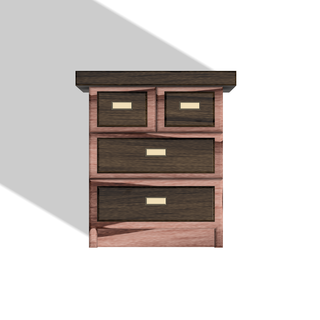 miniatura 4 cajón vestidor 1 24 escala juego modelo mueble muñeca casa minúsculo caja habitación tu cisne 3d print model - Mito3D