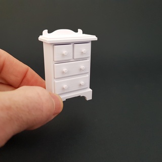 miniatura aprendiz cofre trabajando cajones puertas mueble 1 12 escala gabinete muñeca casa ikea estantería cena Barbie hogar 3d print model - Mito3D