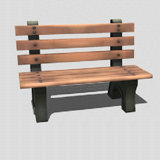 miniature bench miniature bench street wooden sit  3d print model - Mito3D