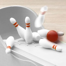 minyatür bowling oyunu top boardgame eğlenceli oyun ev küçük 3d print model - Mito3D