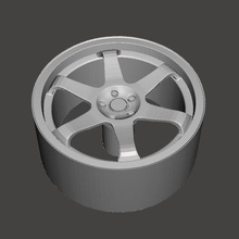 miniature car rim game wheel because modelism model 3d print model - Mito3D