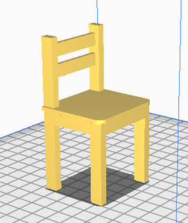 miniatura cadeira 3d print model - Mito3D