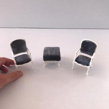 miniatura mobília arte sofá stl 3d print model - Mito3D