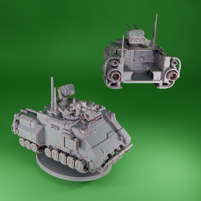miniature hovertank repulsor game impeller tank sci-fi miniatures tabletop wargaming resin army 40000 k game dnd rpg war truescale science fiction 3d print model - Mito3D