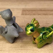 Miniatur verbunden Drachen artikuliert Ball bjd beweglich Spielzeug Tiere 3d print model - Mito3D