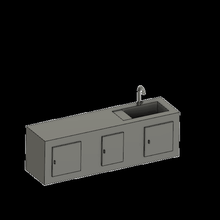 miniature kitchen furniture architecture sink 3d print model - Mito3D