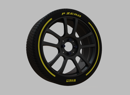 miniature konig heliogram rim - tire & rim - 4x  3d print model - Mito3D