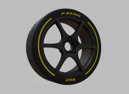 miniature Roi tandem jante pneu 3d print model - Mito3D