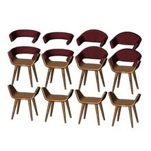 minyatür modern bentwood koltuk 3d yazıcı modeli örnekler ev sandalye mobilya maketi diorama sahne model mimarlık mimari dekor maket vitrin eğitim süs ahşap deri chaise kanepe döşeme 3d print model - Mito3D