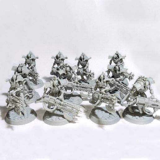 miniatura mai morire culto gioco warhammer 40000 miniature necrons immortali tavolo guerra 3D print model - Mito3D