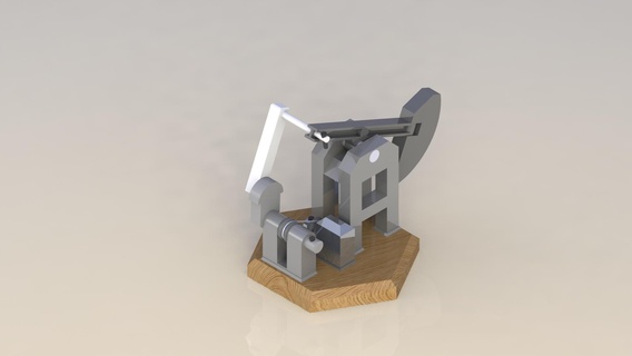 miniature pétrole forage plate forme percer bureau art jouet faible poly Bureau mini mécanique partie construction maison Accueil 3d print model - Mito3D