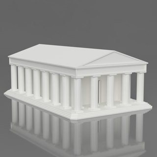 miniatura pantheon edificio romanzo greco antic antico storico architettura storia 3d print model - Mito3D