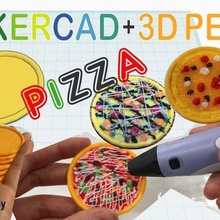 minyatür pizza tinkercad 3d kalem sanat modelleri eunny 3dpen 3d print model - Mito3D