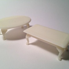 miniature de la reine anne tables café divers 1to24scale maison poupées le mobilier toscale 3d print model - Mito3D