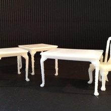 miniatura queen anne tavoli da pranzo vari 124 1to24scale casa delle bambole mobili playset toscale 3d print model - Mito3D