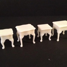 miniature queen anne end tables various 1to24scale dollhouse furniture toscale 3d print model - Mito3D