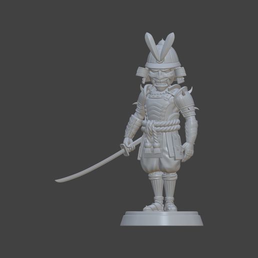 Miniatur Samurai Geist Krieger Fan Art Kunst Figur 3d drucken 3dprint Katana Japan feudal Naruto Ninja Wunder dc Kämpfer Armee Tsushima of 3D print model - Mito3D