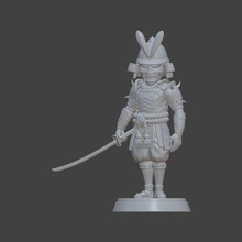 miniatura samurai fantasma guerrero arte fan Arte figurilla 3d impresión 3dprint katana Japón feudal naruto ninja maravilla dc combatiente Ejército tsushima of 3d print model - Mito3D
