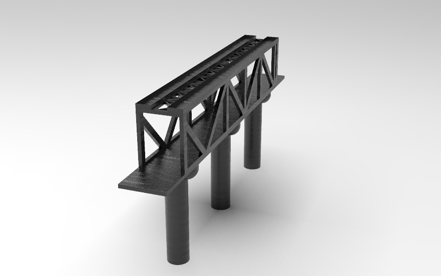 Miniatur Rahmen Brücke Gehweg 3D print model - Mito3D