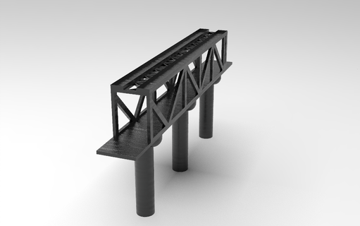 miniatura scala ponte passerella 3d print model - Mito3D