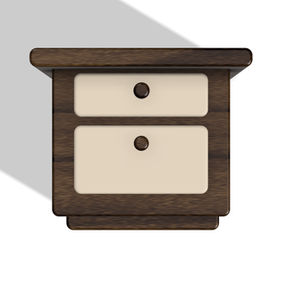 miniature two drawer bedside table - miniature furniture 1 24 scale Game miniature bedsidetable furniture doll furniture doll house tiny roombox your swan  3d print model - Mito3D