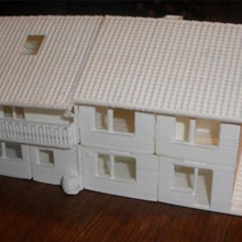 Miniatur-version des real existierenden Haus verschiedene 3d Architektur blender mendel Modell openscad Teil pla rapman 3d print model - Mito3D
