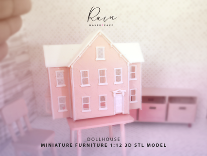 miniatura victoriano casa muñecas mini mueble guardería niños habitación 3d print model - Mito3D