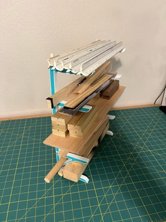 miniature wood rack Tools hobby small parts organizer organization work bench tool storage mini station builders balsa woodworking 3d printing retro 3d print model - Mito3D