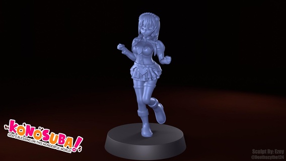 miniaturas yunyun Konosuba tampo mesa figura miniatura personagem anime mago trpg menina Isekai fantasia masmorras dragões rpg fêmea dnd 3d print model - Mito3D