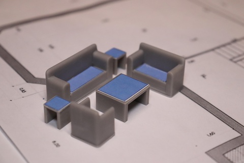 Miniaturen Diorama Modell Zuhause Haus Möbel 1 50 Architektur Abteilung Waage Modelle 3d print model - Mito3D