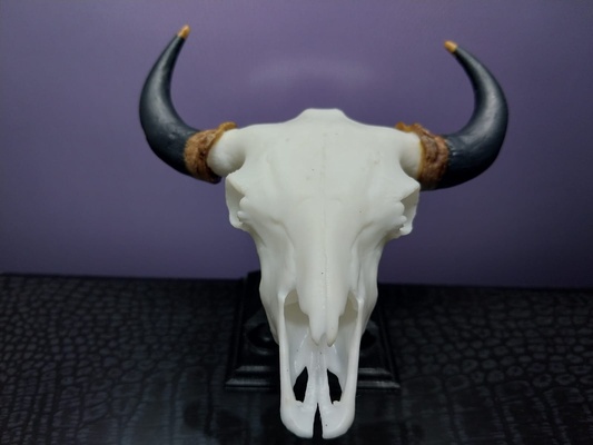 mini bêtes bison buffle accueil maison crâne 3d print model - Mito3D