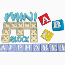 miniblock english alphabet game building blocks letters learning 3d print model - Mito3D