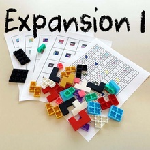minibloc puzzles expansion pack 1 Jeu bâtiment blocs puzzle imprimable lego duplo 3d print model - Mito3D